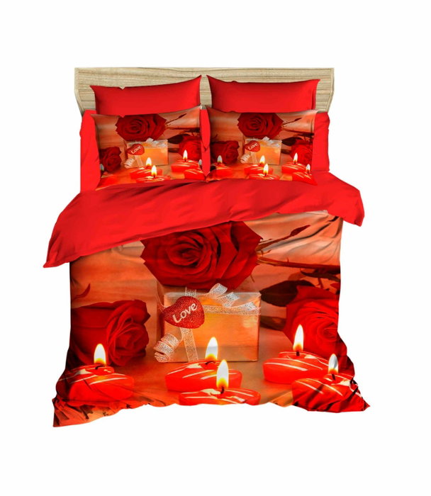 L'essentiel linge de maison Juego de funda nórdica doble 200 x 220 cm Rojo y Amarillo L'essentiel linge de maison Juego de funda nórdica doble 200 x 220 cm Rojo y Amarillo